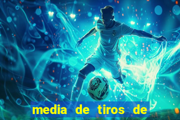 media de tiros de meta por jogo